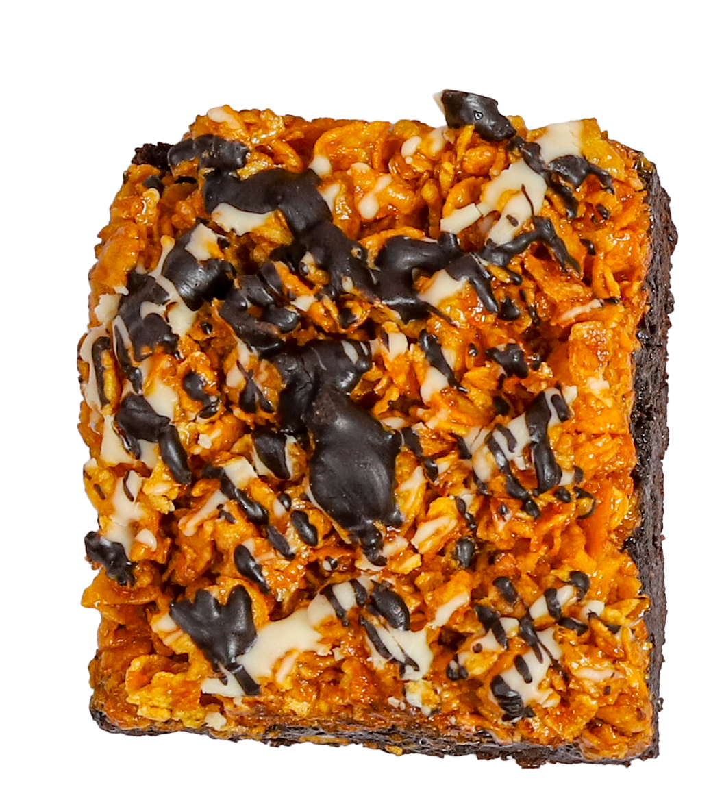 Salted caramel cornflake brownie